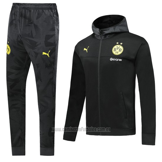 Chandal con Capucha del Borussia Dortmund 2019-2020 Negro
